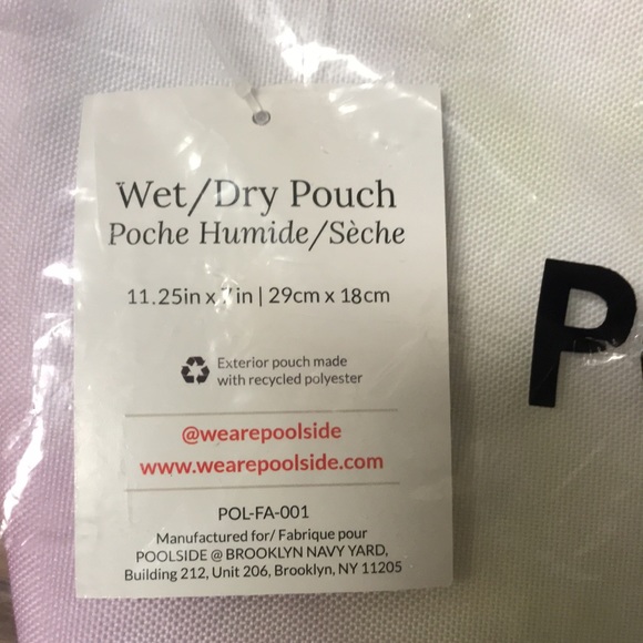 Poolside New York Make Up Bag Wet/Dry Pouch XL Makeup Travel Bag NEW - Picture 6 of 7